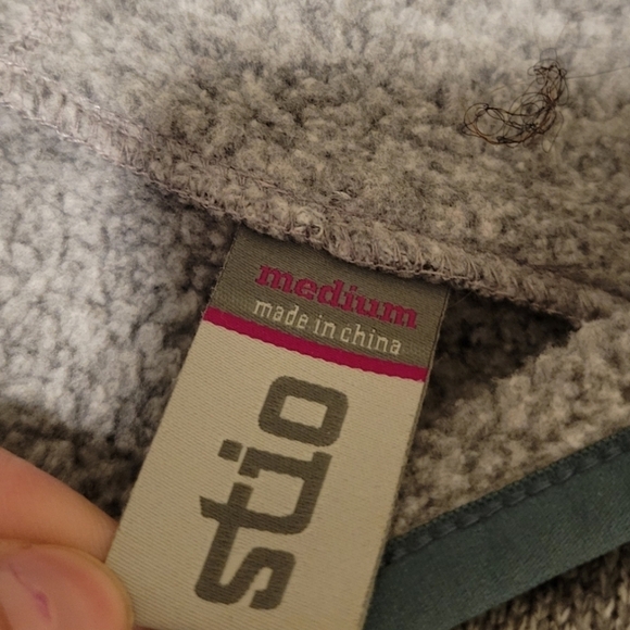 Stio Women's Sweetwater Fleece Hoodie Heather Gray Sweater Sweatshirt Sz Medium - Picture 4 of 10